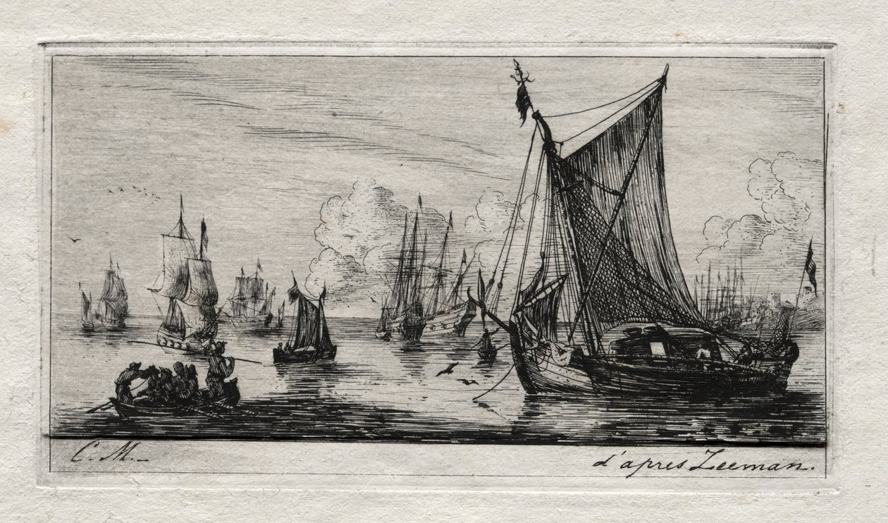 South Sea Fishers, 1850. av Charles Meryon