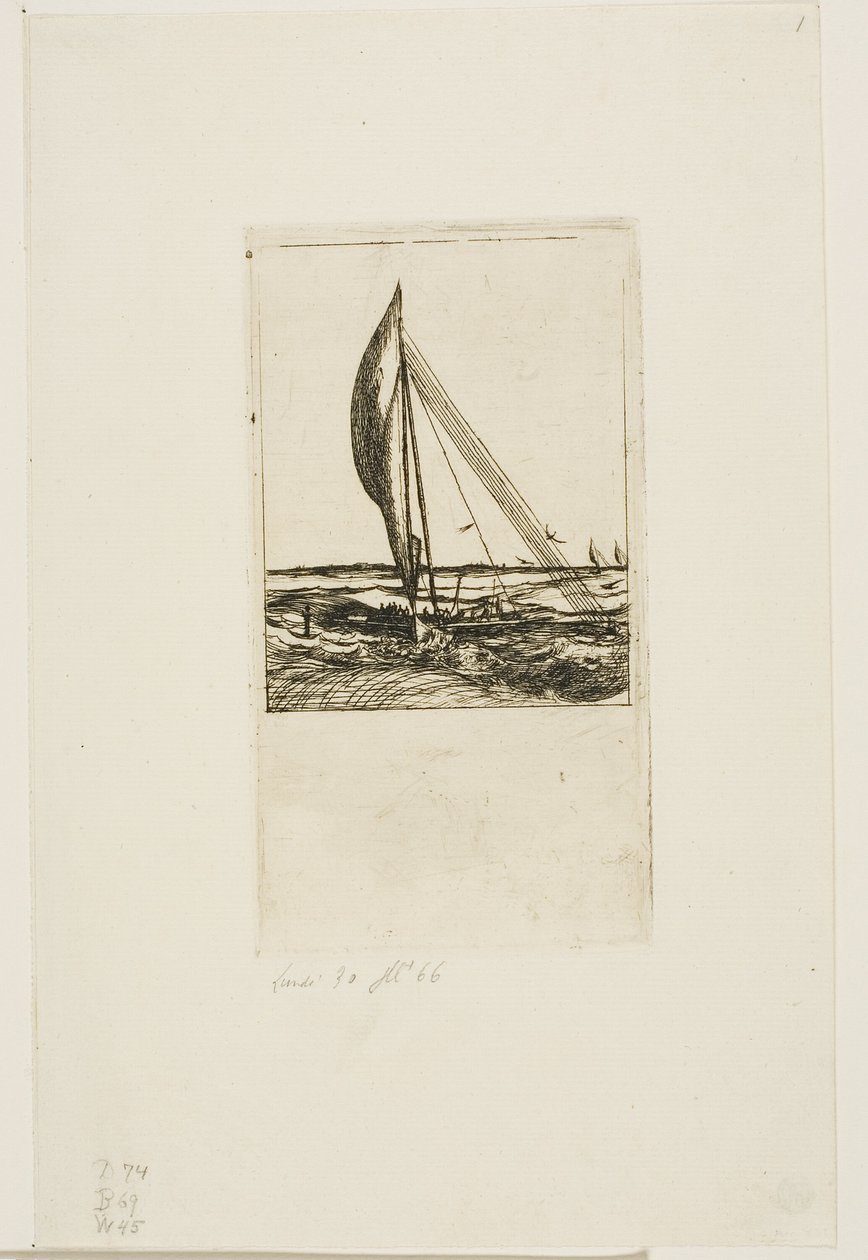 Swift-Sailing Proa, Mulgrave Archipelago, Oceanien av Charles Meryon