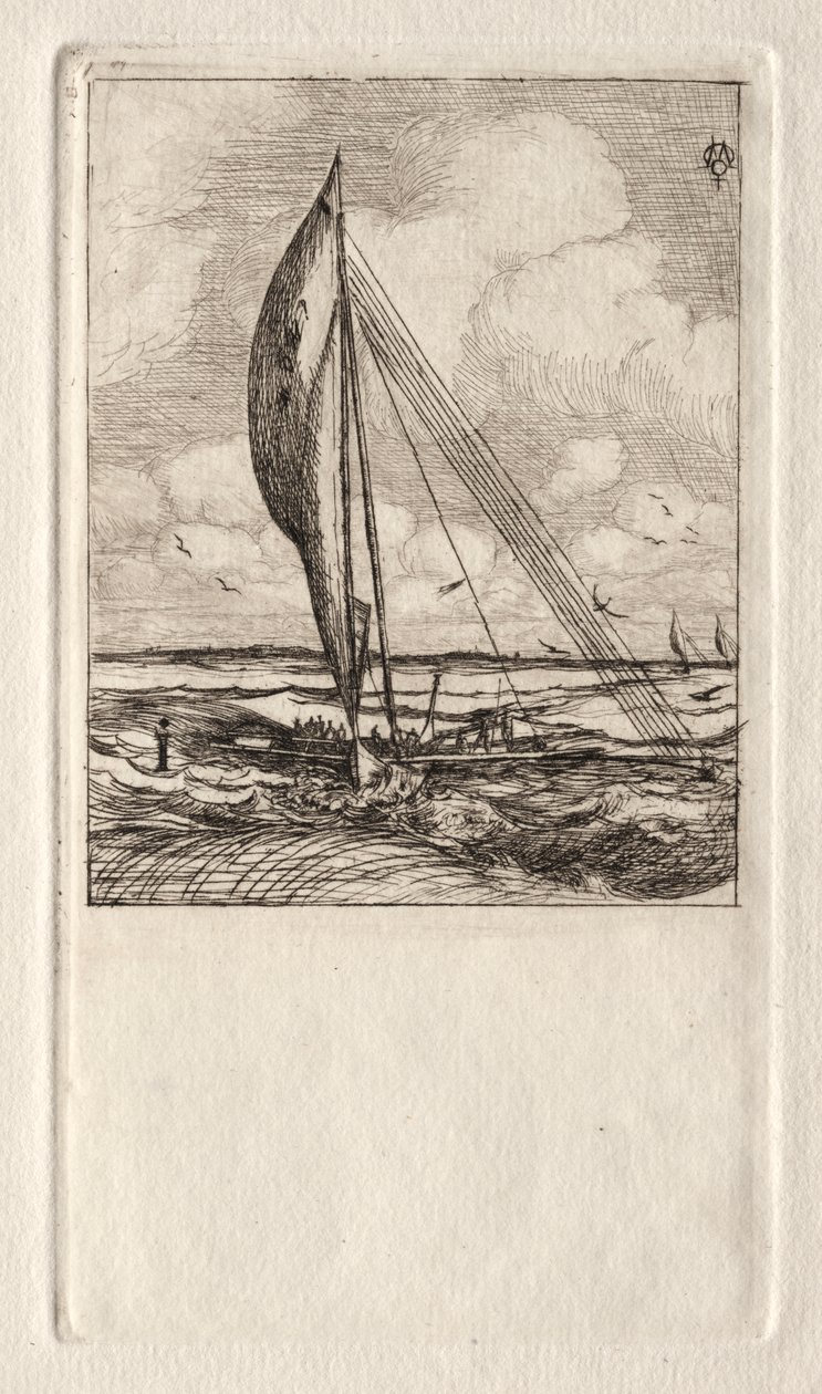 Swift Sailing Proa, Mulgrave Archipelago, Oceanien av Charles Meryon