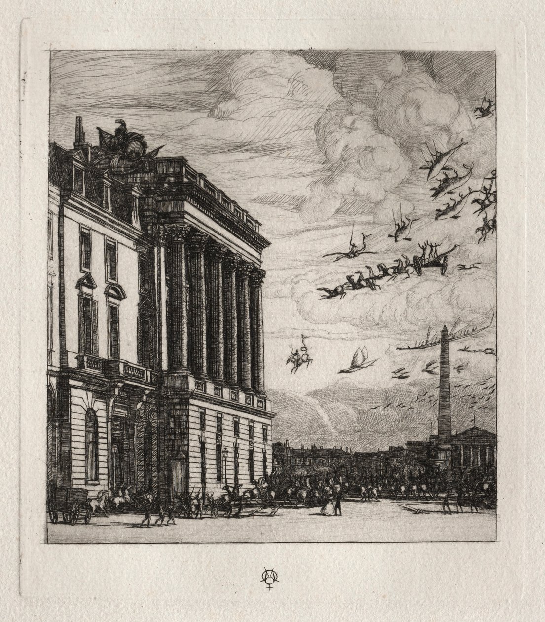 Amiralitetet, Paris, 1865. av Charles Meryon
