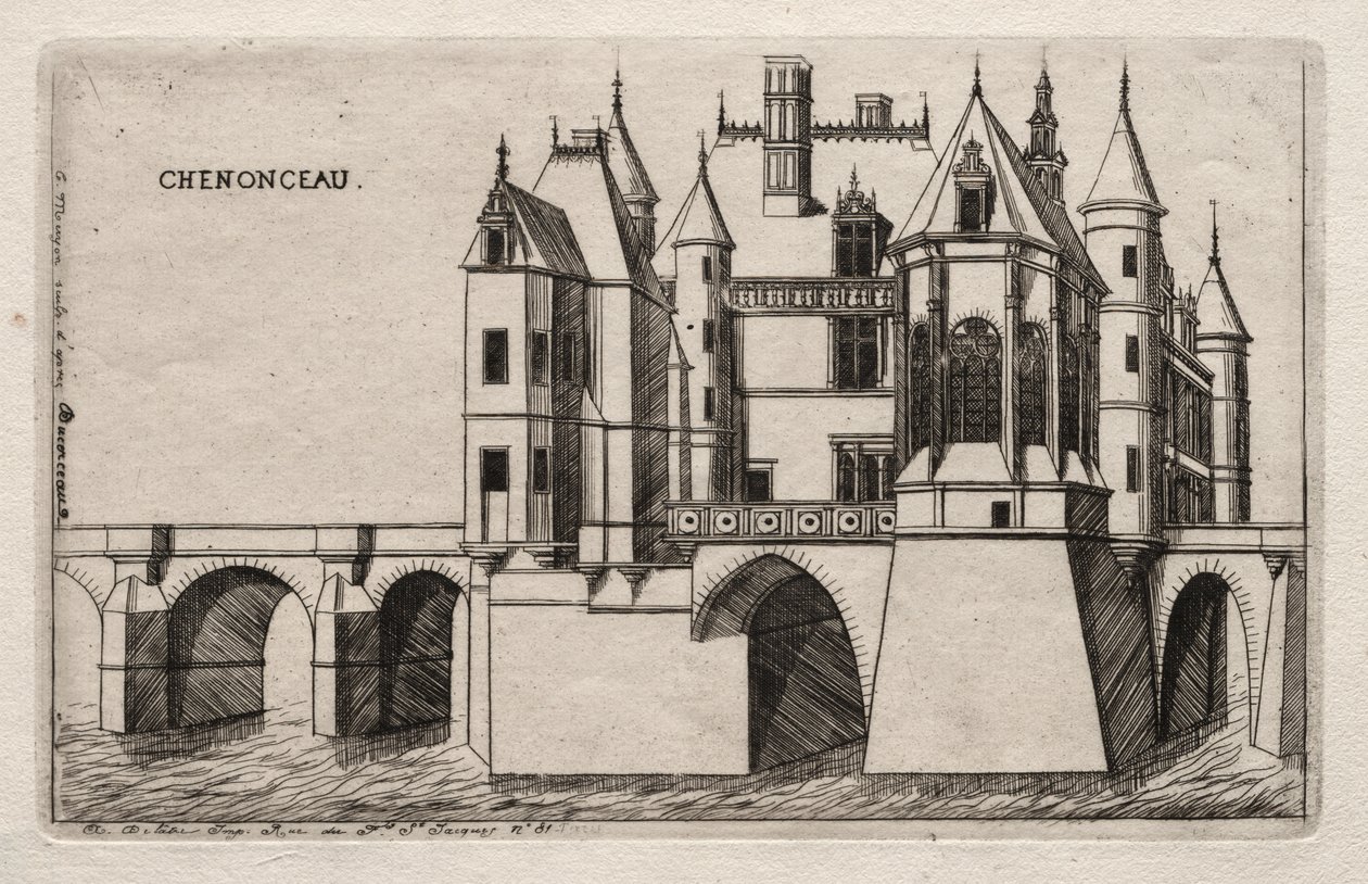 Château de Chenonceau av Charles Meryon