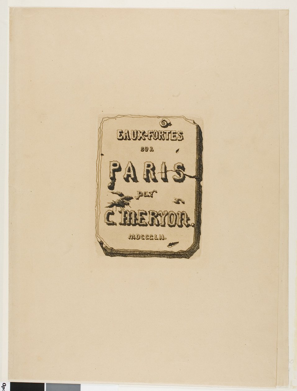 Titelsida till Eaux-Fortes sur Paris av Charles Meryon