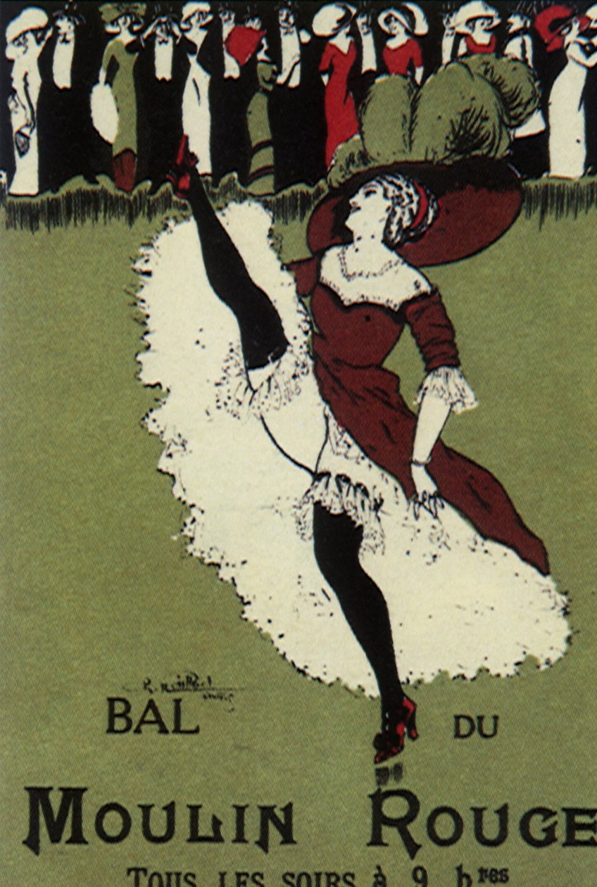 Moulin Rouge Ball (färg litho) av Charles Naillod