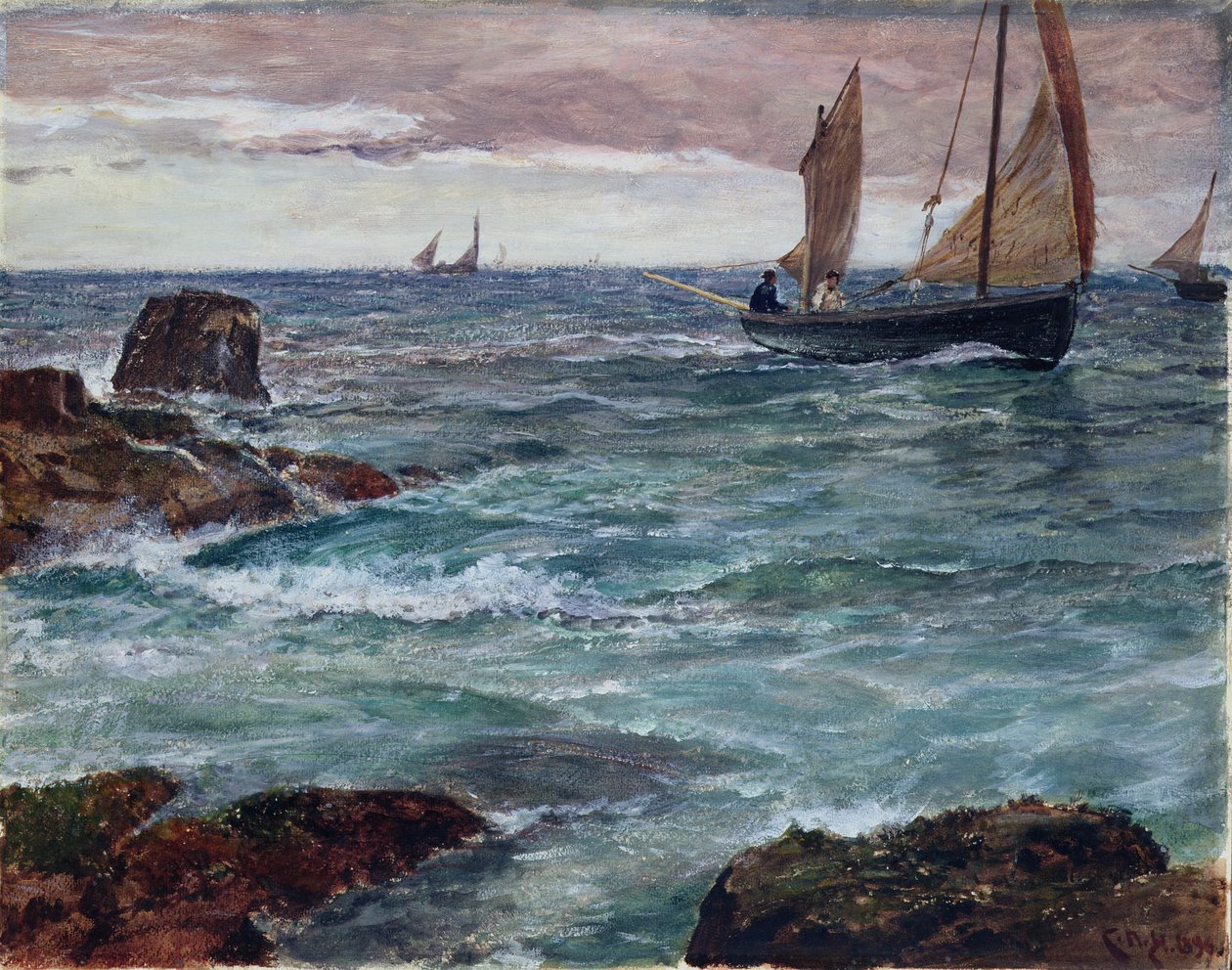 Hemresa på väg av Charles Napier Hemy