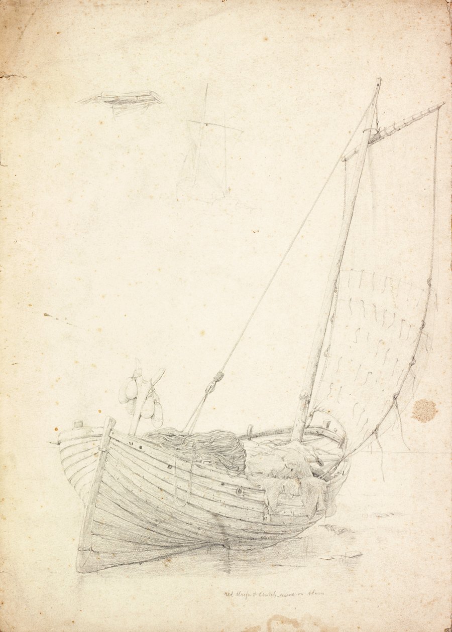 Studie av en fiskebåt av Charles Napier Hemy