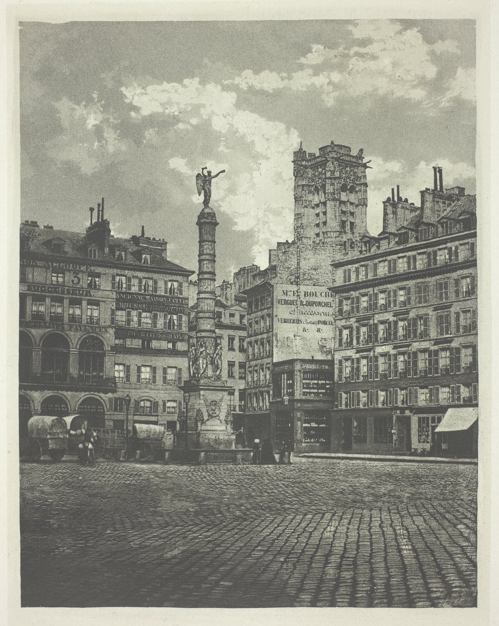 Paris, Place de Chatelet av Charles Nègre