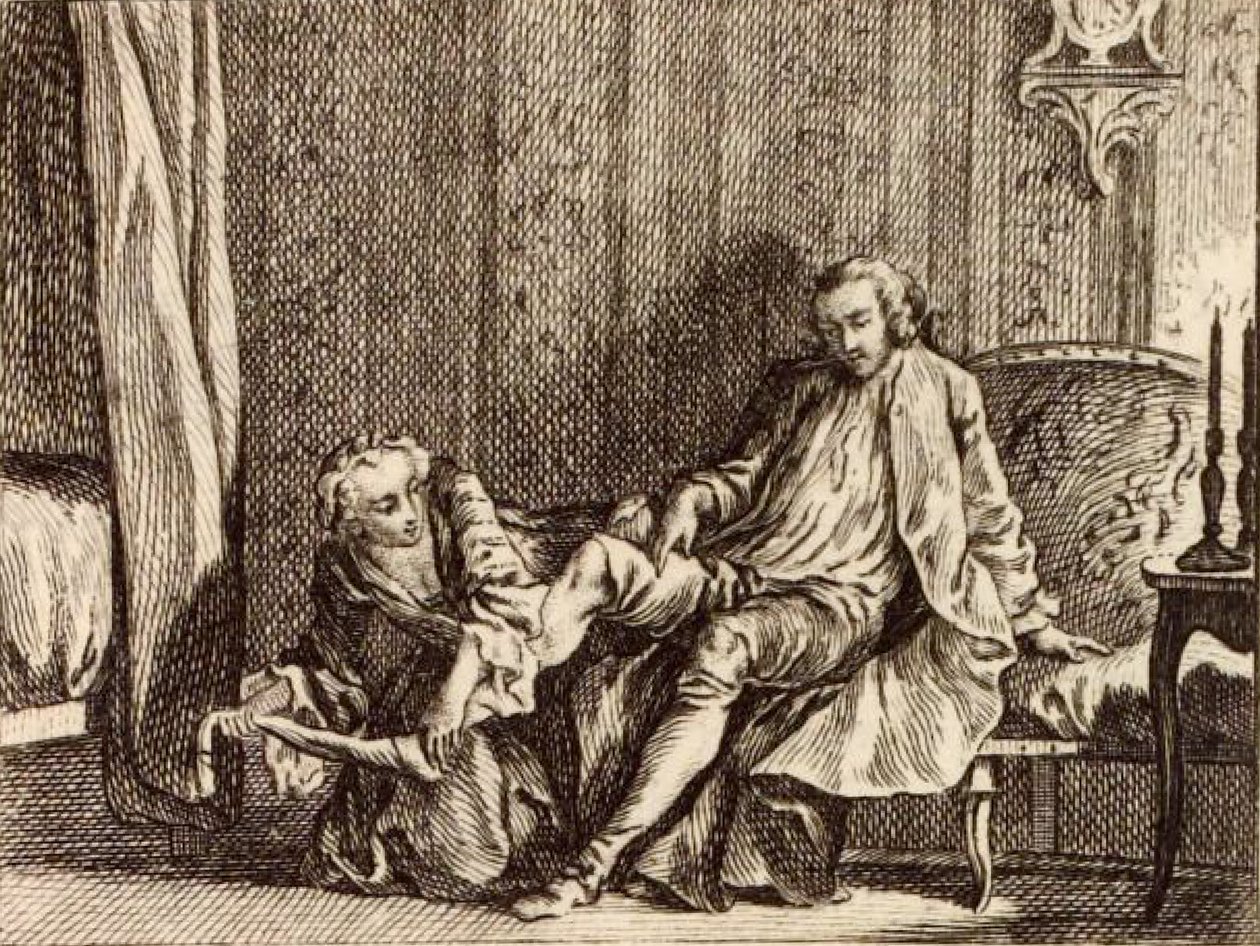 Den förälskade kurtisanen av Charles Nicolas Cochin