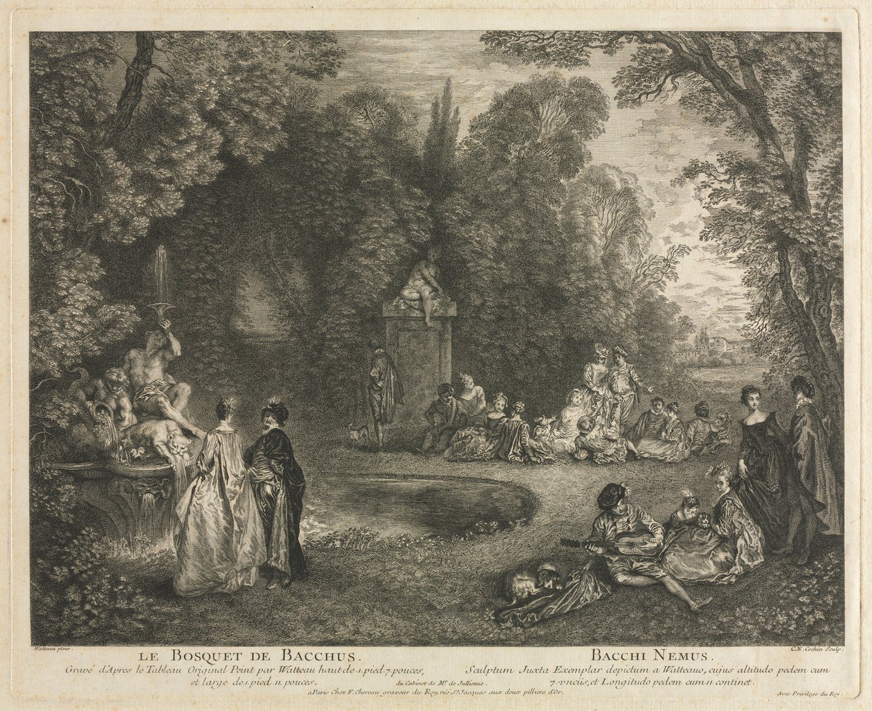 The Grove of Bacchus, 1727. av Charles Nicolas Cochin