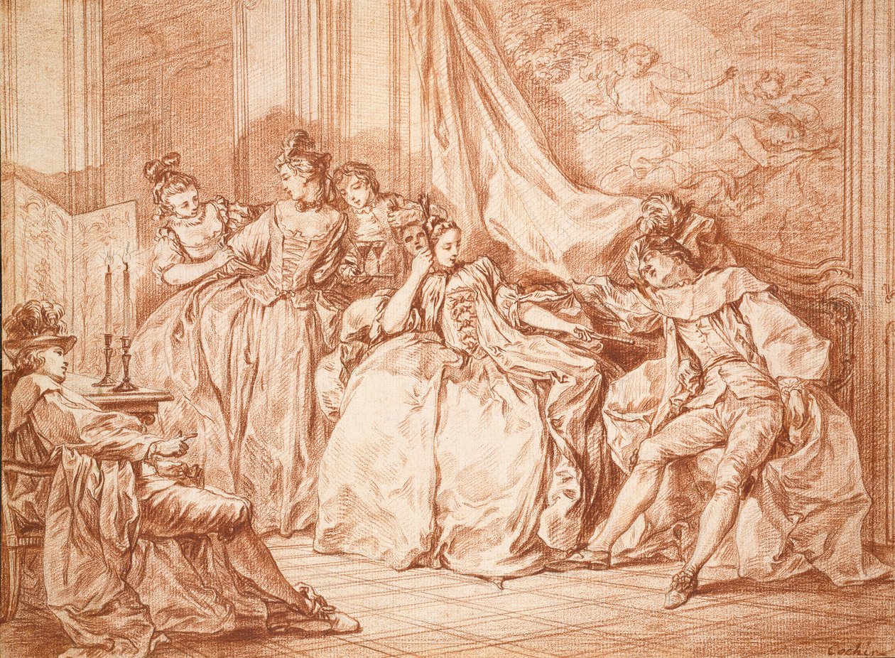 Party of Revellers, 1700-talet av Charles Nicolas Cochin
