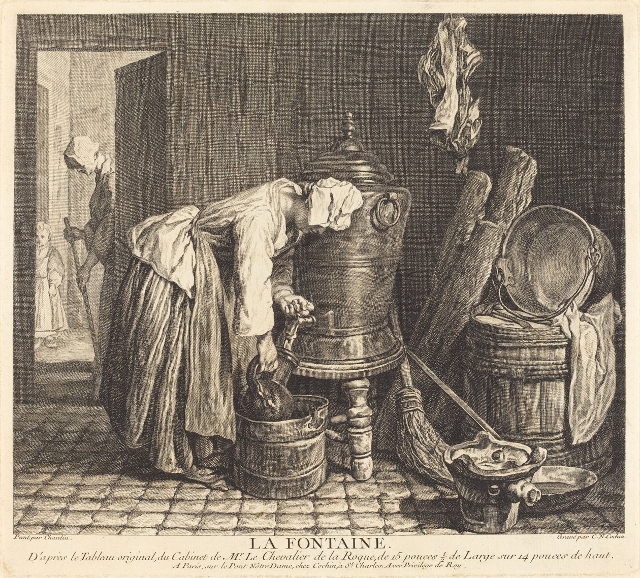 Fontän av Charles Nicolas Cochin I after Jean Siméon Chardin
