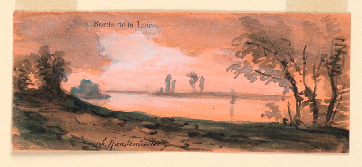 Vid stranden av Loire av Charles Nicolas Ransonnette