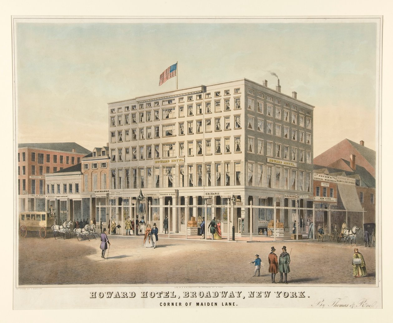 Howard Hotel, Broadway, New York av Charles Parsons