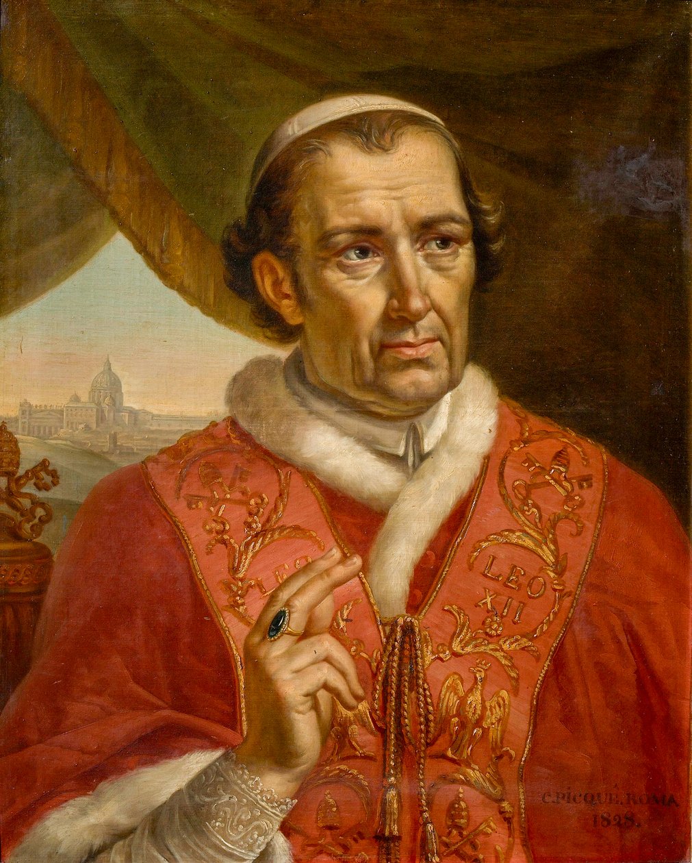 Porträtt av påven Leo XII av Charles Picqué