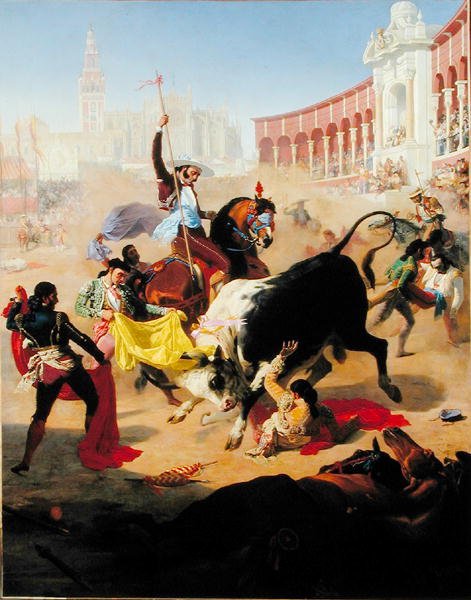 Tjurfäktning, 1846 av Charles Porion