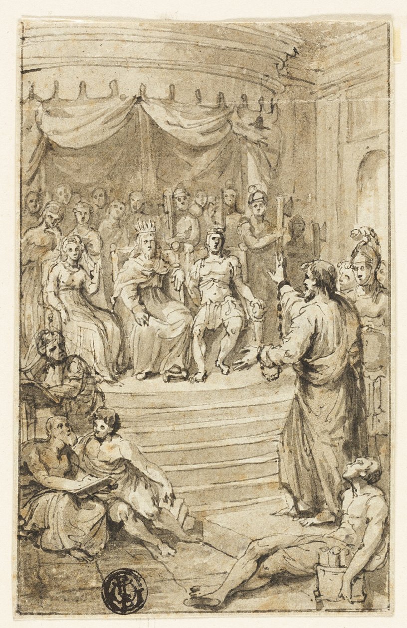 Paulus före Festus och Agrippa av Charles Reuben Ryley