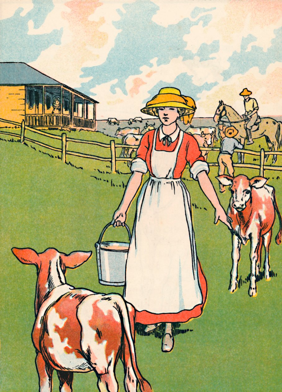 En australisk mejerigård, 1912 av Charles Robinson