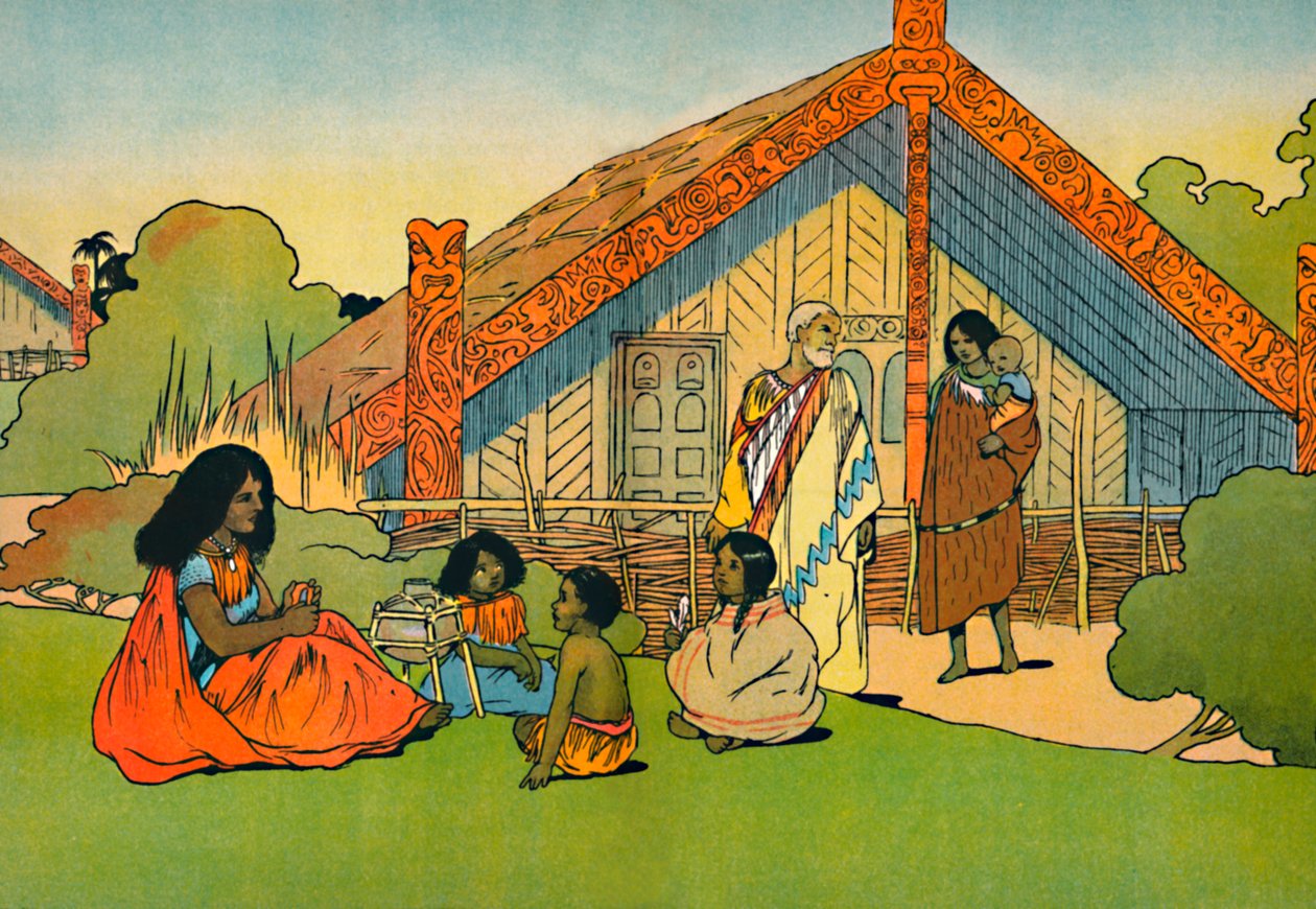 Maoriernas hem, 1912 av Charles Robinson