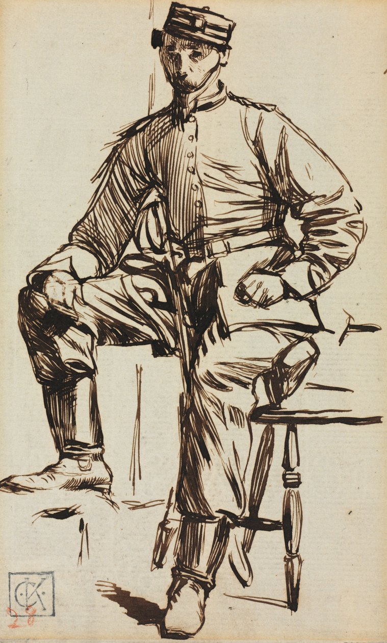 Charles Keene som volontär. av Charles Samuel Keene