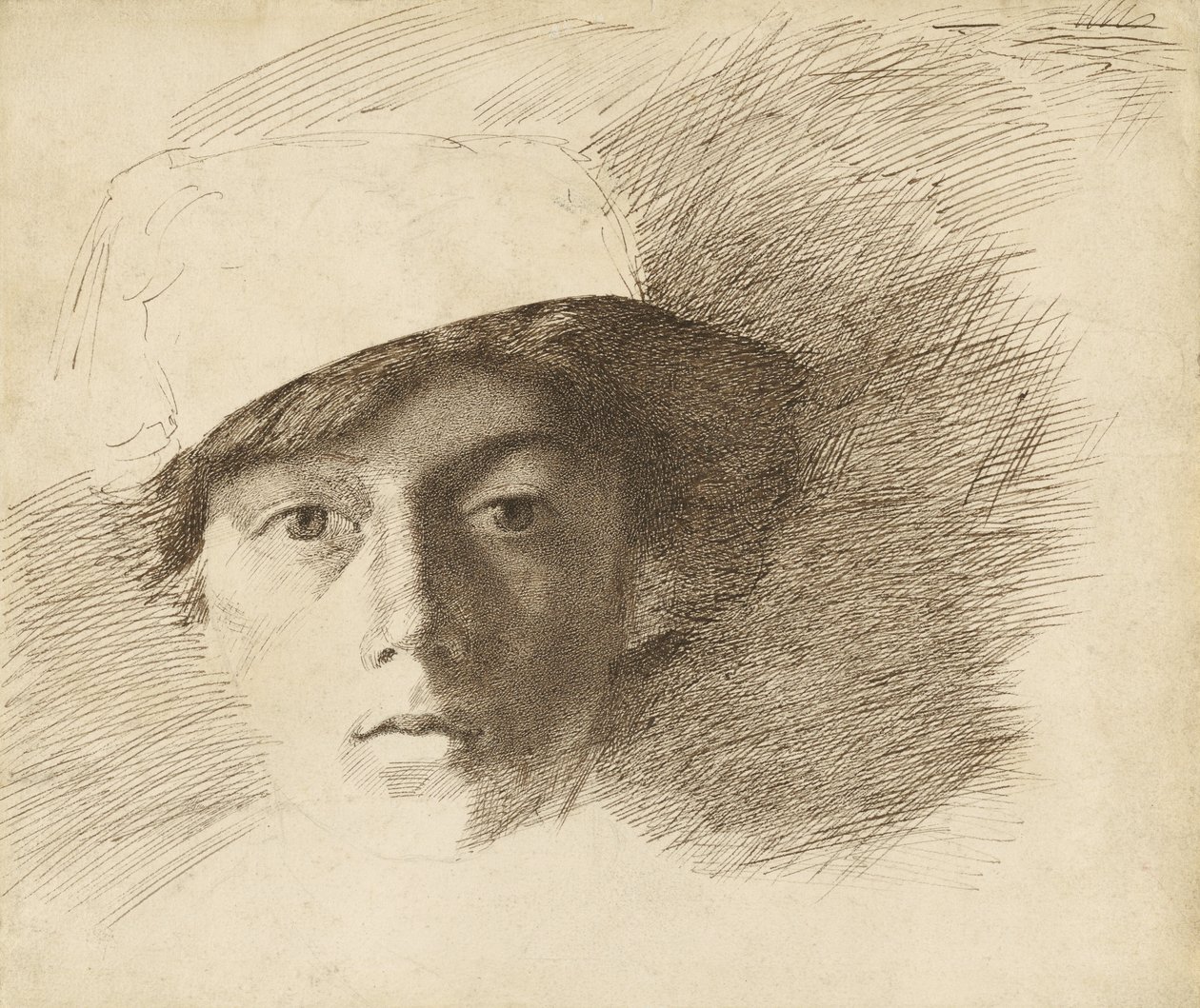 Självporträtt av Charles Samuel Keene