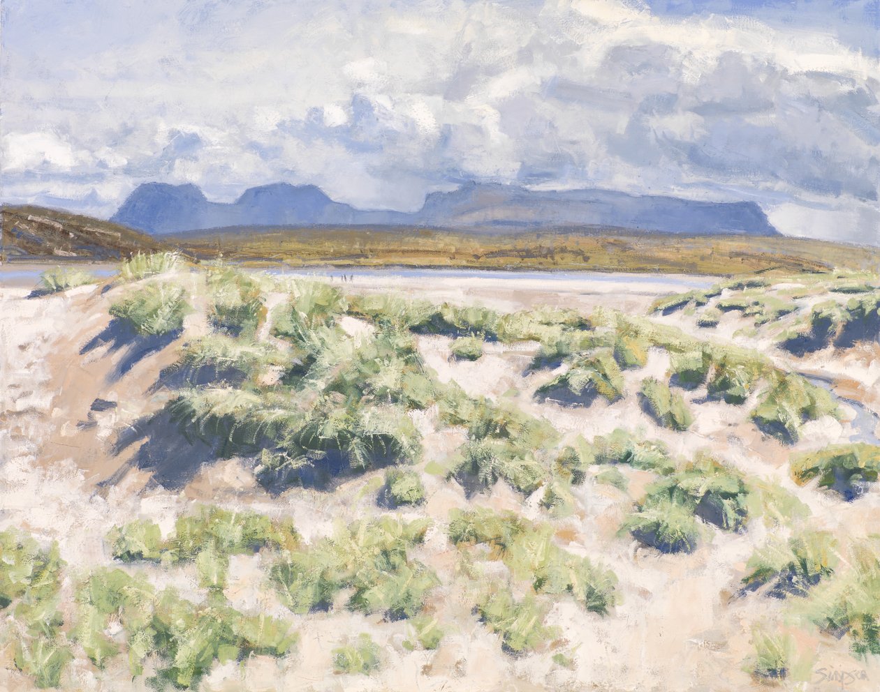 Dunes, Achnahaird, 2017 (olja på duk) av Charles Simpson