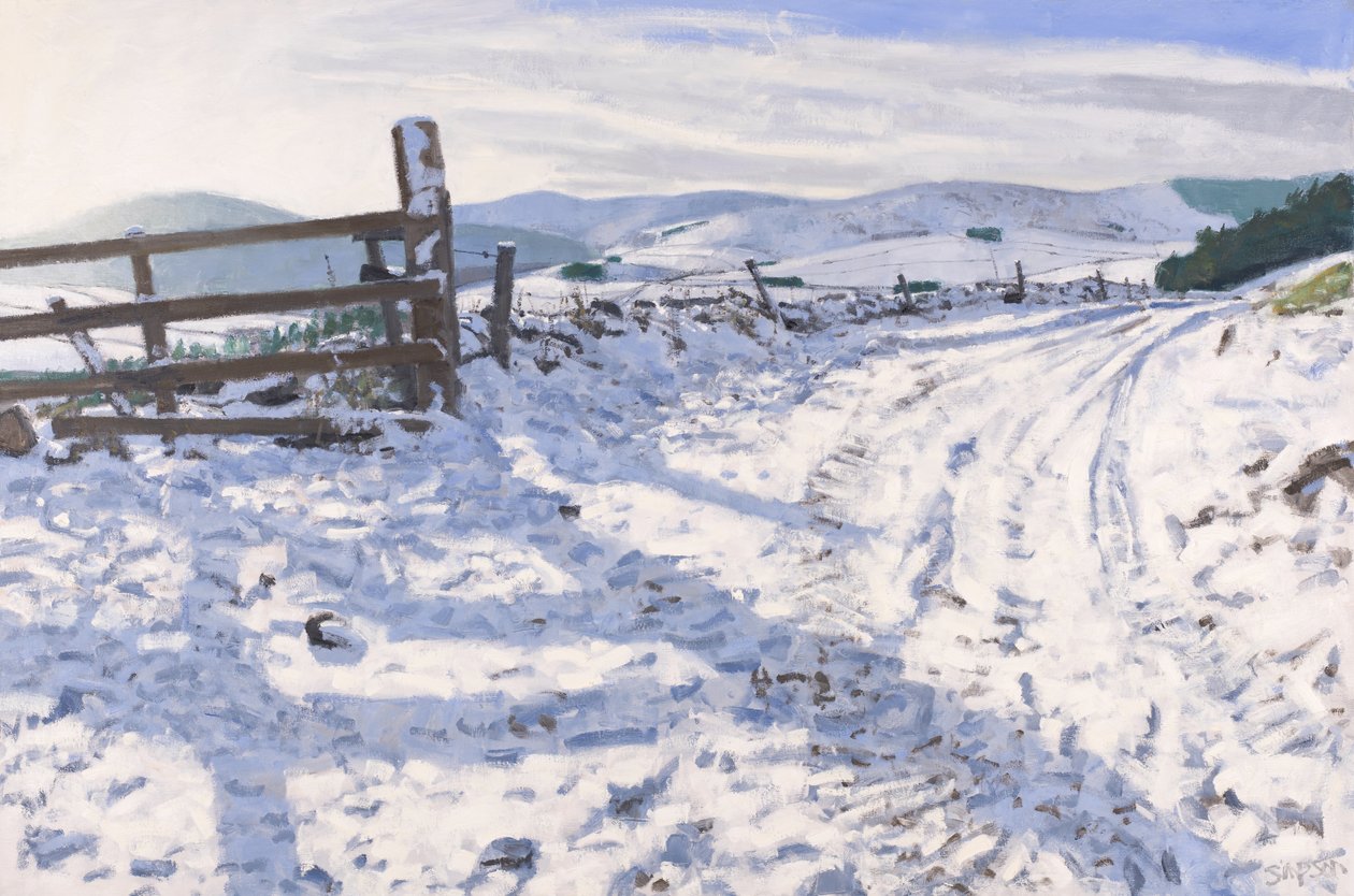 January Track, 2017 (olja på duk) av Charles Simpson