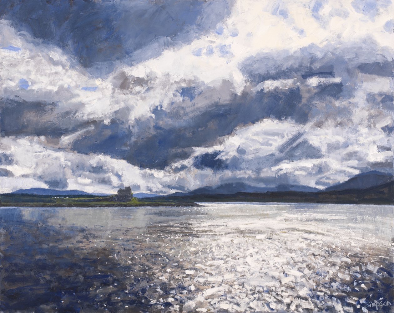 Passing Duart, 2017 (olja på duk) av Charles Simpson