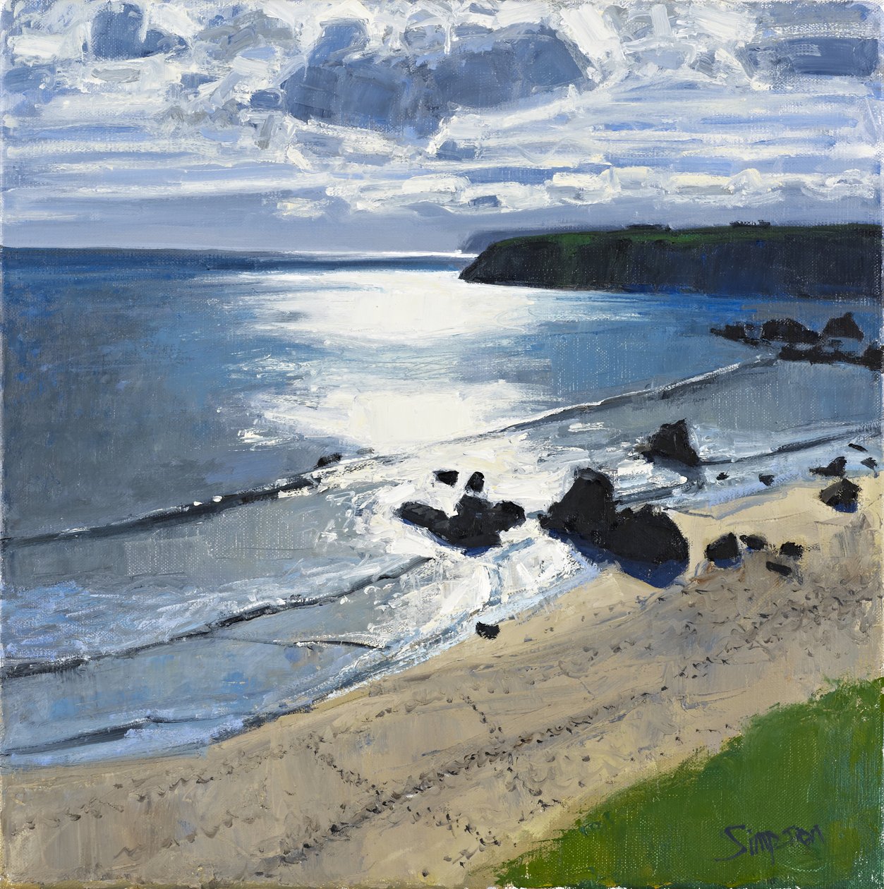 Sango Bay, 2011 (olja på duk) av Charles Simpson