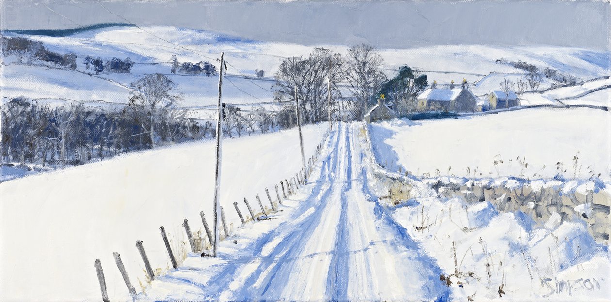 Snow, Newhall, 2010 (olja på duk) av Charles Simpson