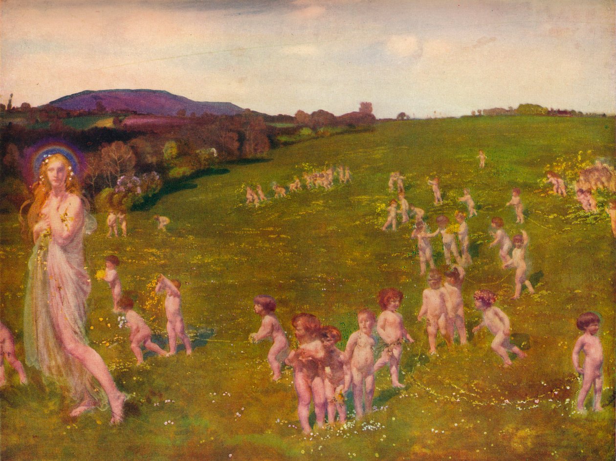 Vårens ankomst, 1913 av Charles Sims