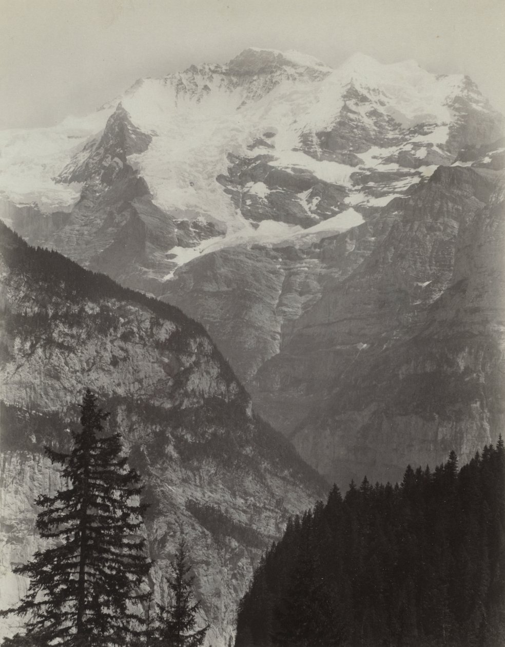 Jungfrau, utsikt från Murren, Schweiz av Charles Soulier