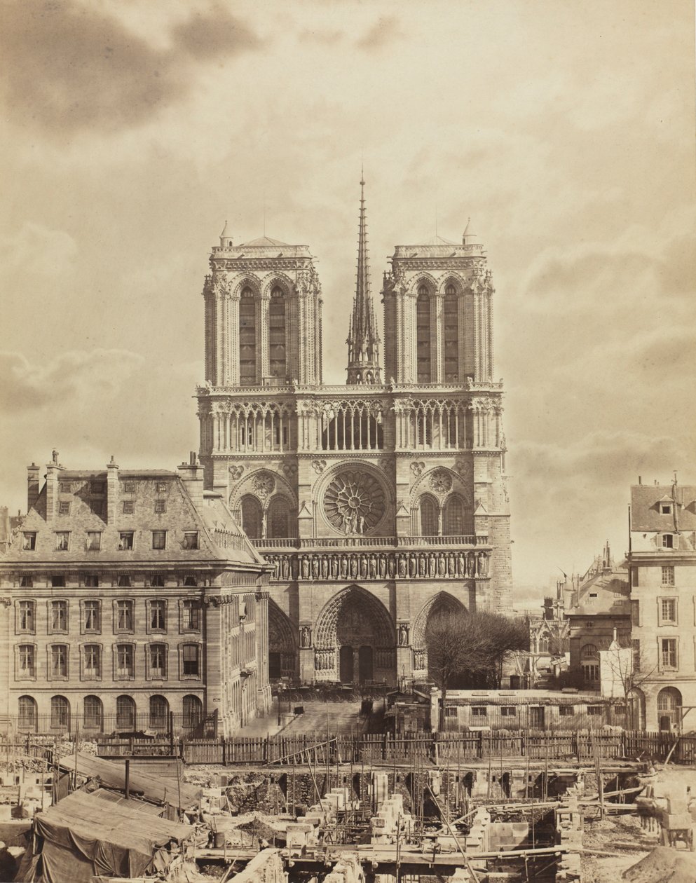 Notre Dame de Paris, tidigt 1860-tal. av Charles Soulier