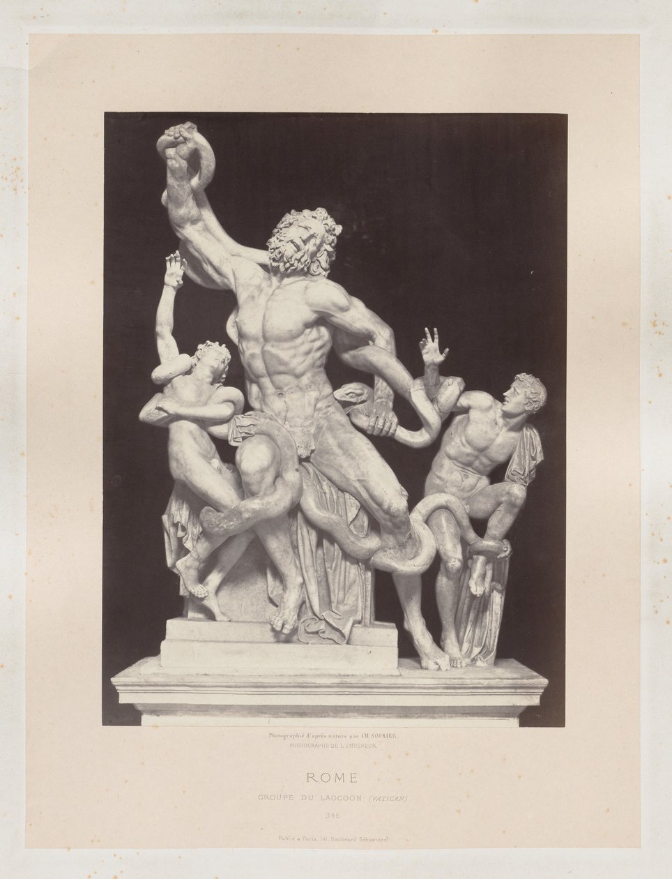 Rom: Laocoon Vatican Group, ca. 1860. av Charles Soulier