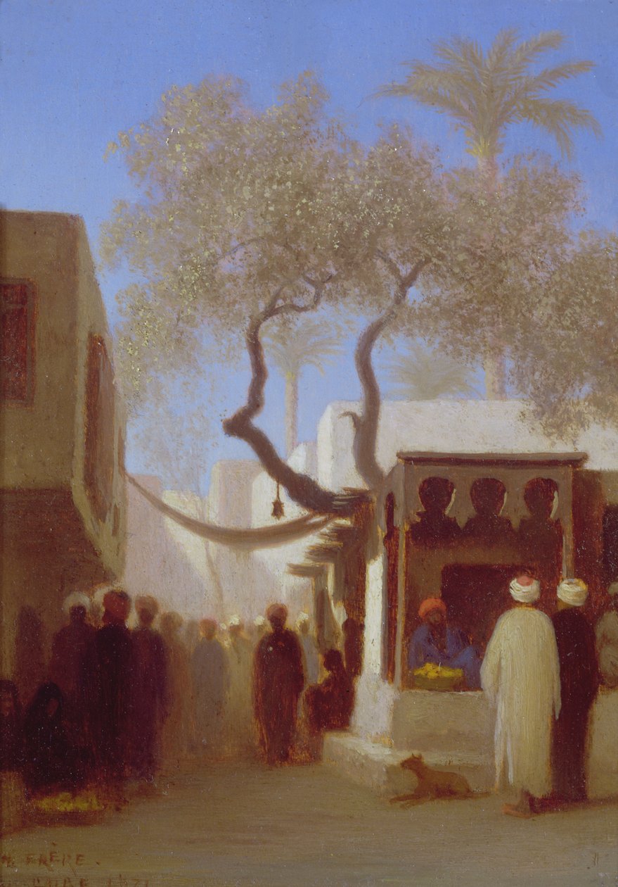 Kairo marknadsplats av Charles Theodore Frere
