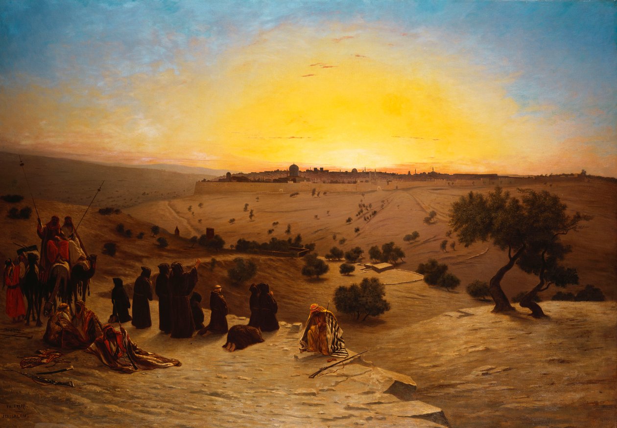 Pilgrimer dyrkar utanför Jerusalem av Charles Theodore Frere