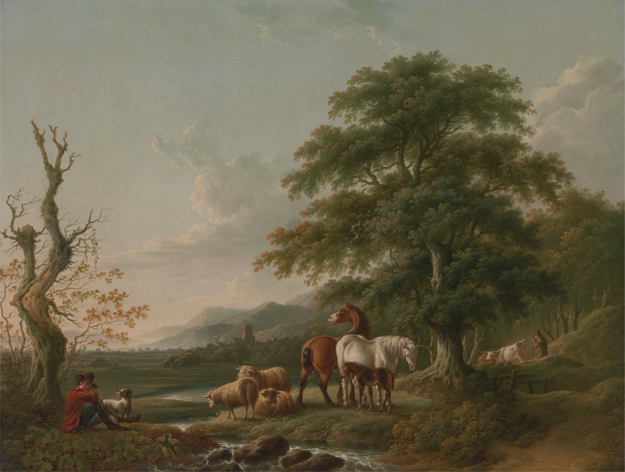 Landskap med en herde av Charles Towne