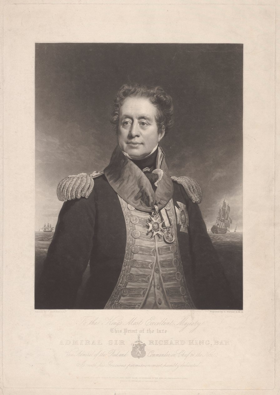 Amiral Sir Richard King av Charles Turner