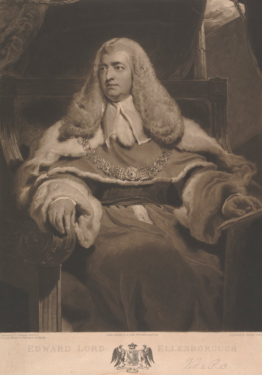 Edward Law, 1:e baron Ellenborough av Charles Turner
