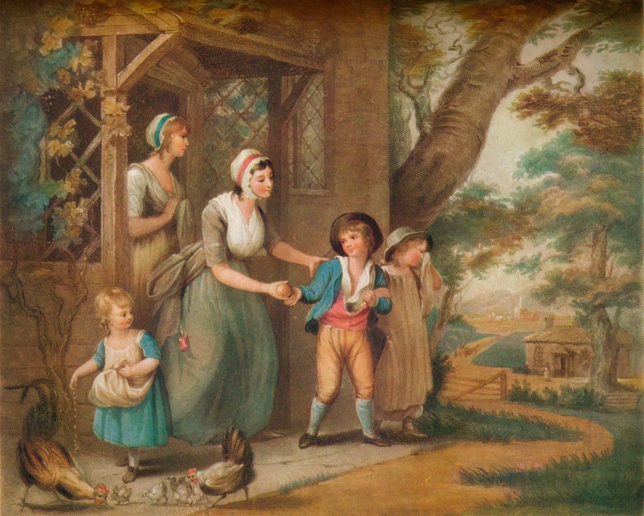 Går i skolan, c1800-talet av Charles Turner