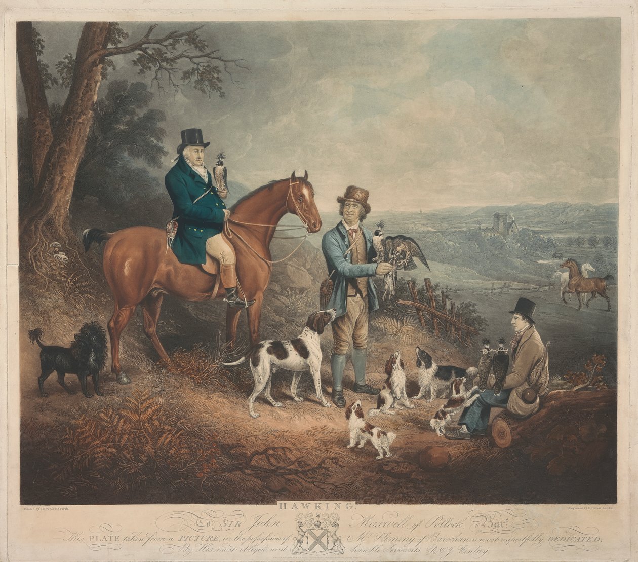Malcolm Fleming av Barochan 1745-1811. Hawking... av Charles Turner