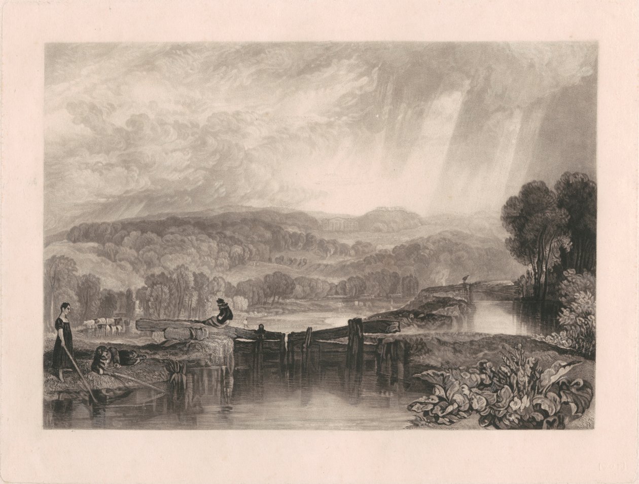 Mer Park från Rivers of England av Charles Turner