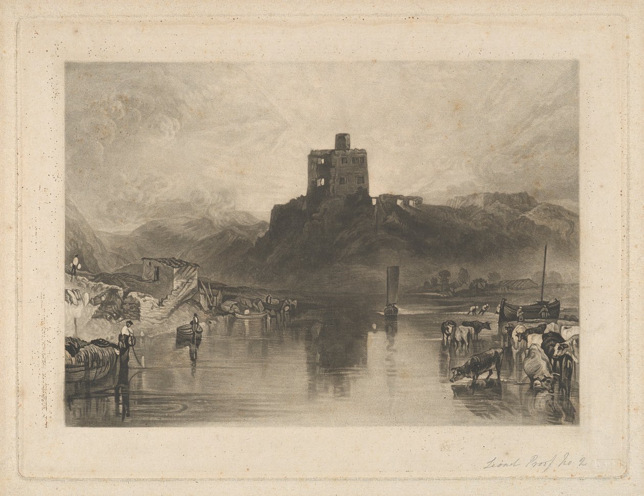 Norham Castle, vid floden Tweed av Charles Turner