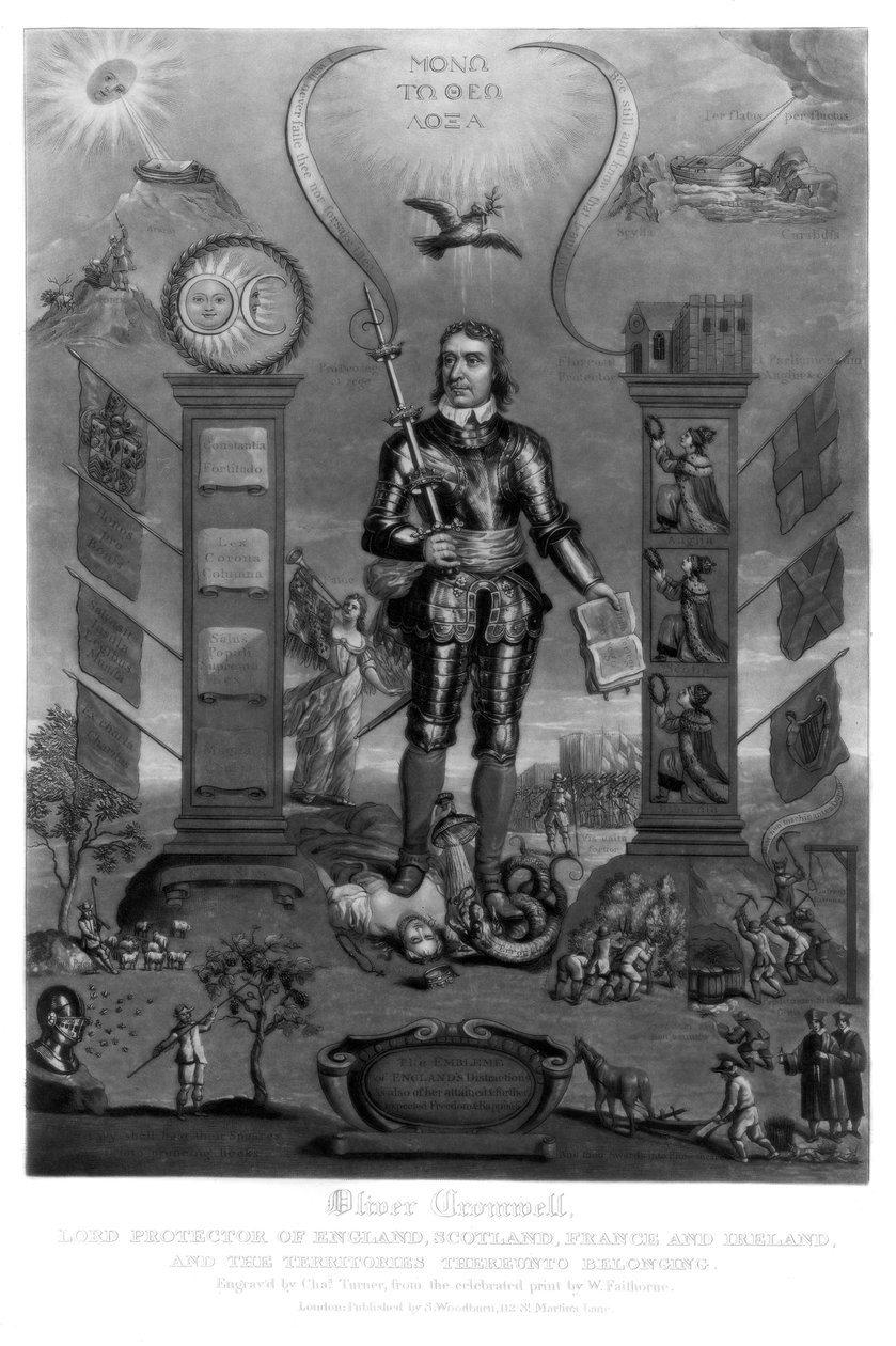 Oliver Cromwell, engelsk soldat och statsman, 1816. av Charles Turner