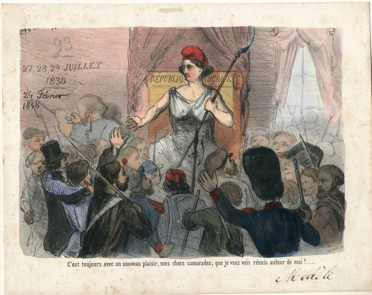 Le Charivari, satirisk i B & W av Charles Vernier
