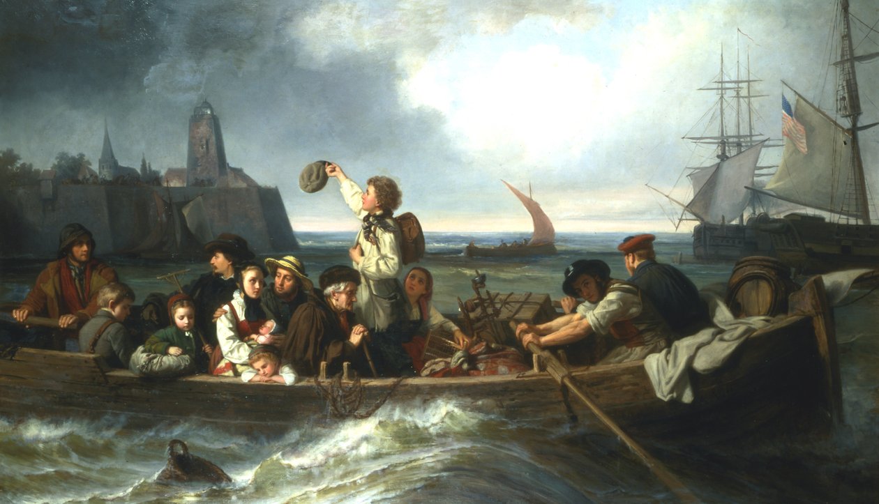 Emigration till Amerika, 1800-talet av Charles Volkmar