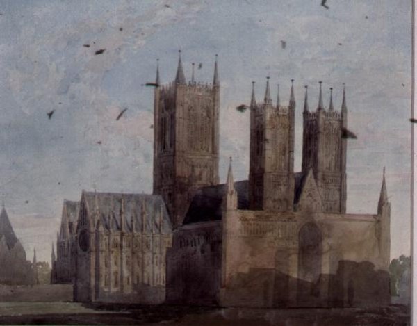 Utsikt över Lincoln Cathedral av Charles Wild