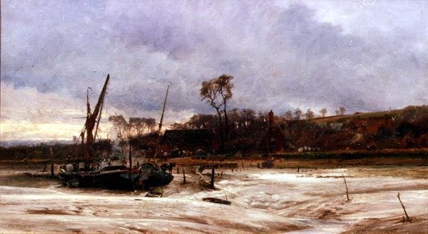 Rainham Quay av Charles William Wyllie