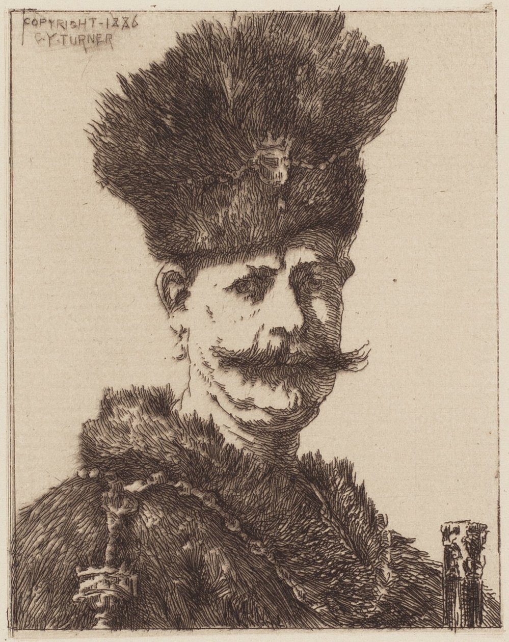 Porträtt av en man av Charles Yardley Turner