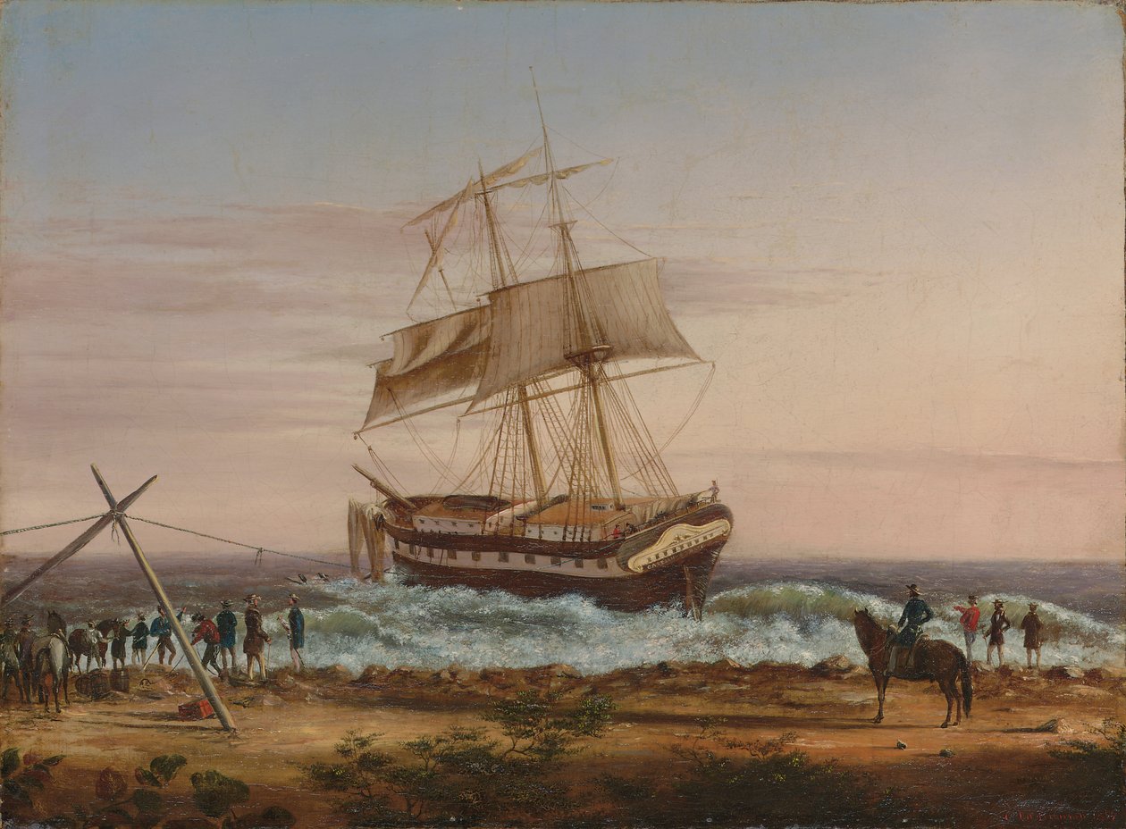 Kaspiska havet gick på grund av Charles de Wolfe Brownell