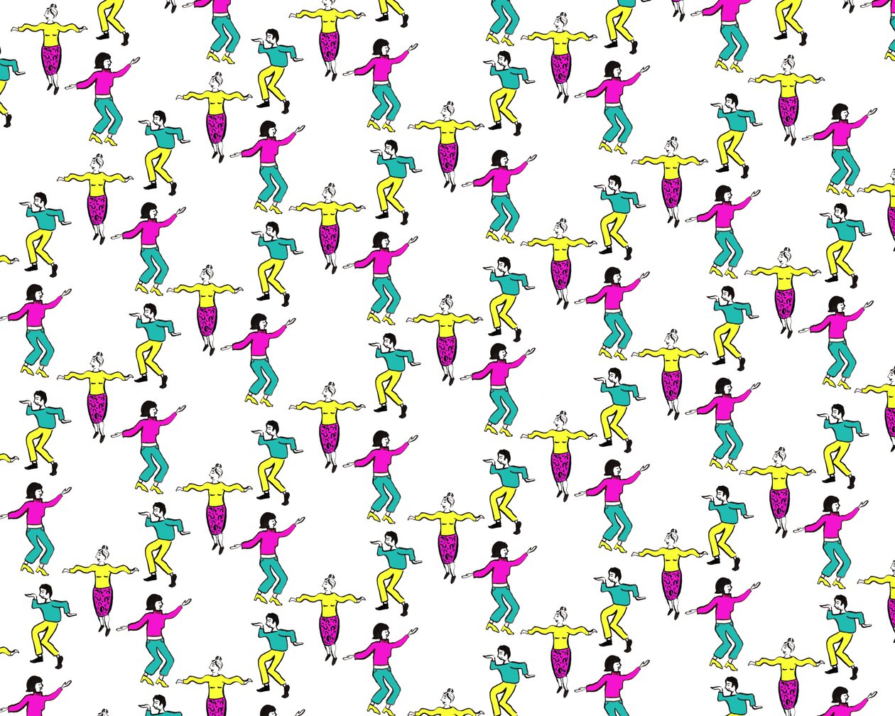 Dansare, 2016 (bläck) av Charlotte Orr