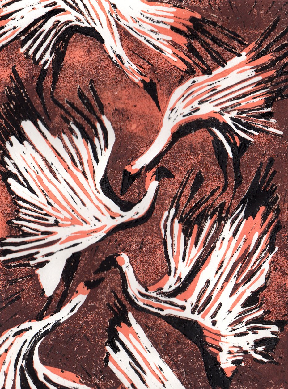 Flamingos 2, 2021 av Charlotte Orr